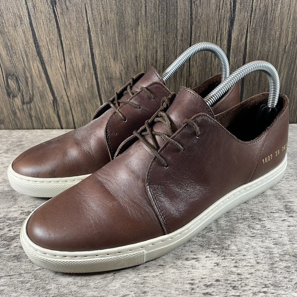 Common Project Achilles Low Shoes Sneakers Brown Leather Size EU39/M7/W9